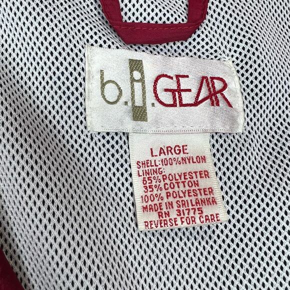 VINTAGE B.I Gear Half Zip Windbreaker Jacket Size Large Mens Blue Unisex Casual - Picture 14 of 15